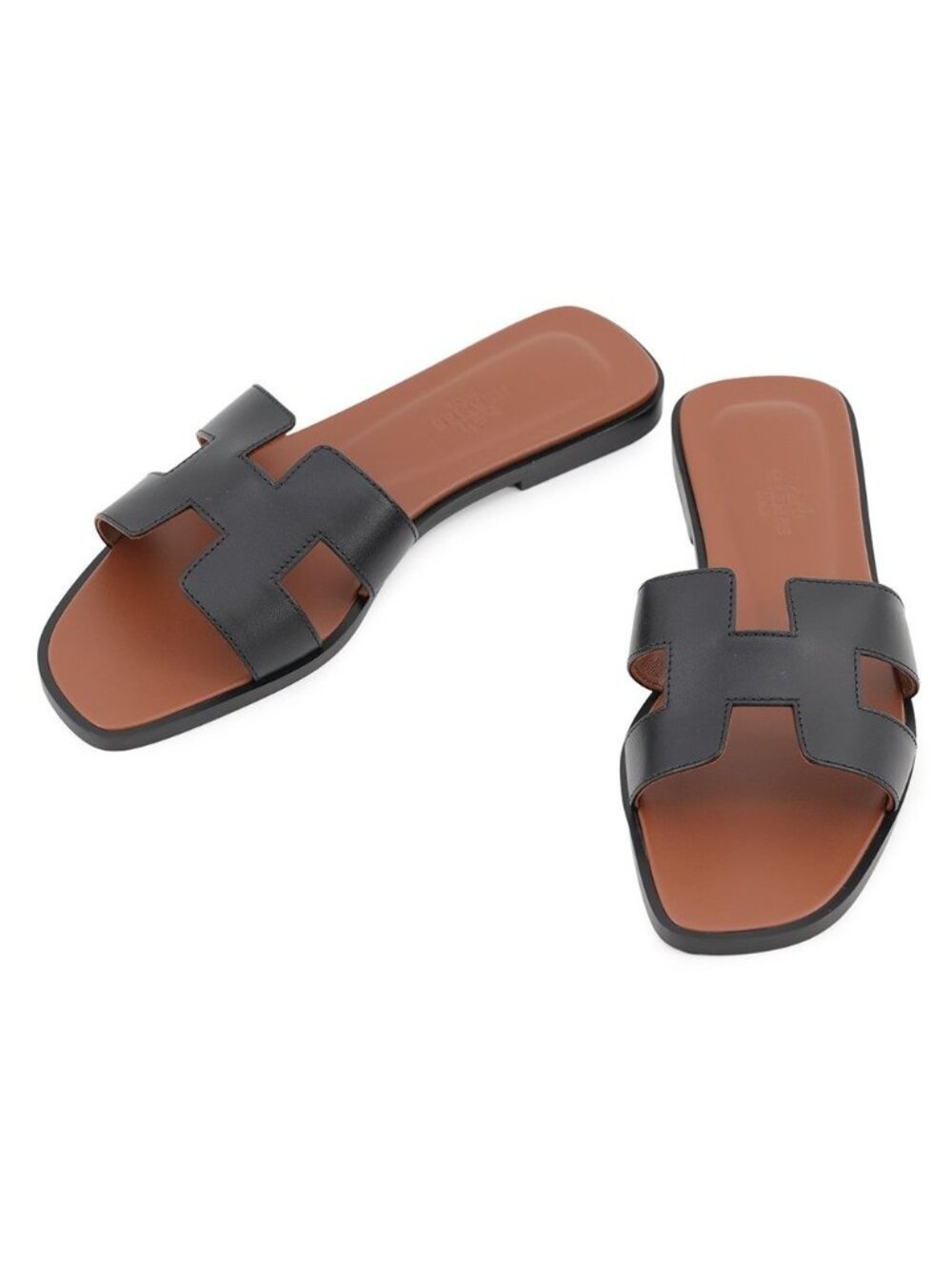 Hermes Sandals Oran Black